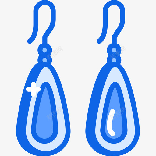 耳环jewlery4蓝色图标svg_新图网 https://ixintu.com jewlery4 耳环 蓝色