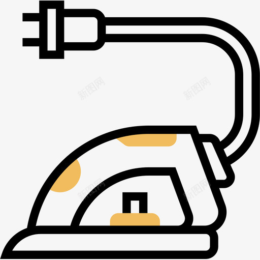 铁家电8黄影图标svg_新图网 https://ixintu.com 家电8 铁 黄影