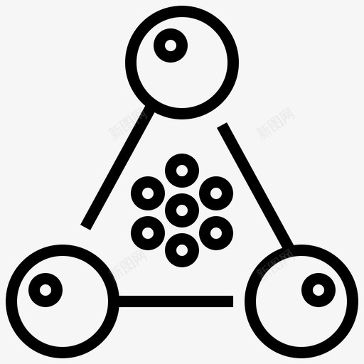 线性电子核元素4图标svg_新图网 https://ixintu.com 元素 电子 线性