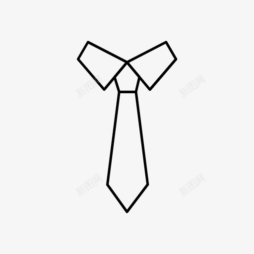 领带衣服时装图标svg_新图网 https://ixintu.com 办公用品 时装 衣服 西装 领带