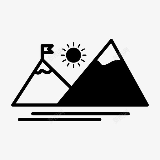 山攀登形象图标svg_新图网 https://ixintu.com 山 形象 攀登 风景 高