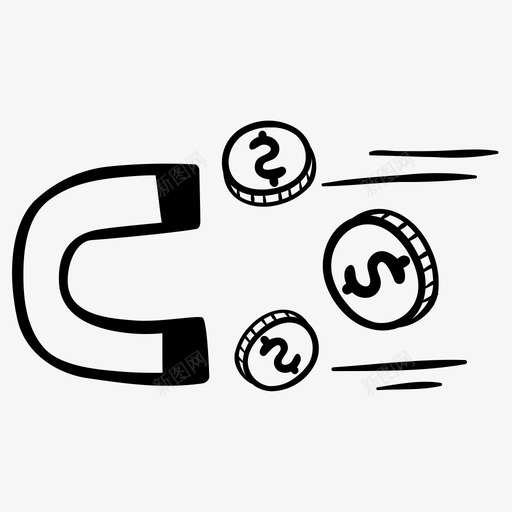 利润商业投资图标svg_新图网 https://ixintu.com 利润 商业 手绘 投资 磁铁 营销 货币 金融