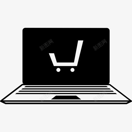 网店互联网笔记本电脑图标svg_新图网 https://ixintu.com 互联网 电脑 科技 笔记本 网店