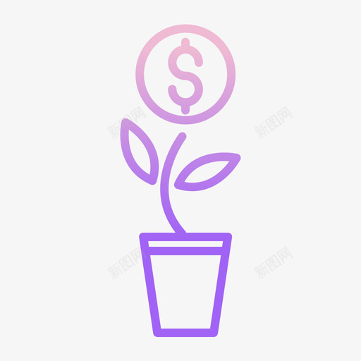 增长企业管理49轮廓梯度图标svg_新图网 https://ixintu.com 企业管理 增长 梯度 轮廓