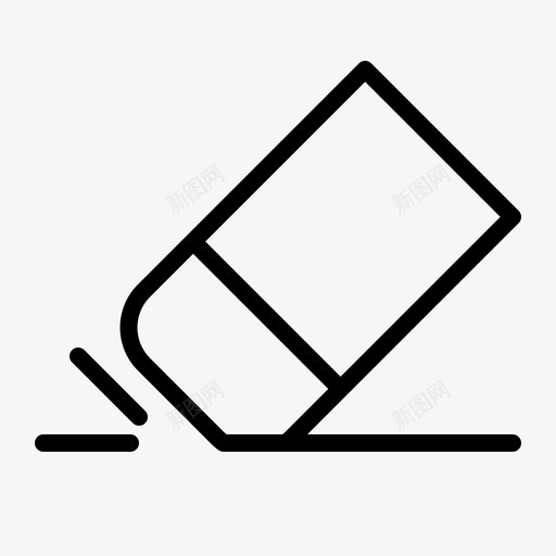 橡皮擦擦学校图标svg_新图网 https://ixintu.com 学校 文具 橡皮擦 轮廓