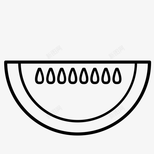 水果食物甜瓜图标svg_新图网 https://ixintu.com 厨房 水果 甜瓜 种子 西瓜 食物