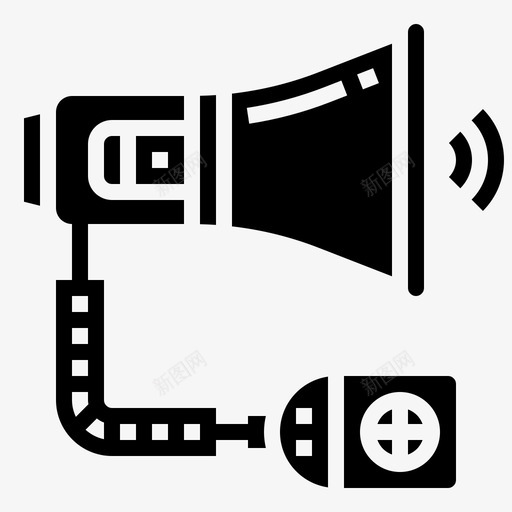 扩音器公告广播图标svg_新图网 https://ixintu.com 公告 广播 扩音器 扬声器 抗议标志 通讯