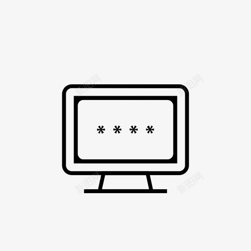 输入密码计算机私人图标svg_新图网 https://ixintu.com 安全 私人 计算机 输入密码