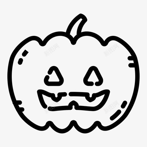 南瓜秋天装饰图标svg_新图网 https://ixintu.com 万圣节 假日 南瓜 成熟 秋天 装饰