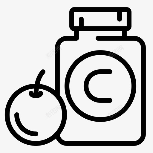 维生素c饮食水果图标svg_新图网 https://ixintu.com 健康 橘子 水果 维生素 维生素c 营养食品 饮食