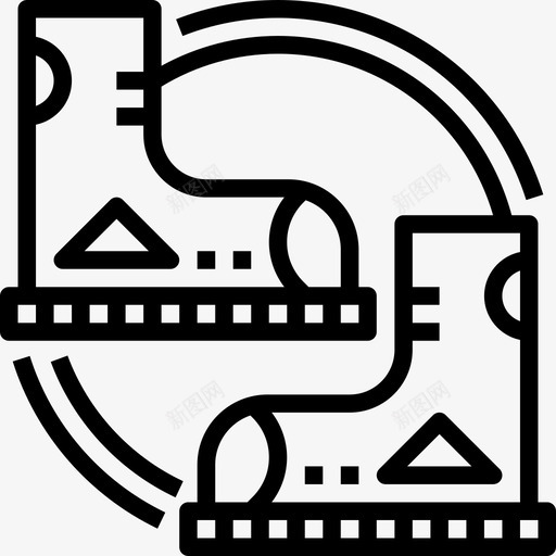 靴子嘻哈9直纹图标svg_新图网 https://ixintu.com 嘻哈9 直纹 靴子
