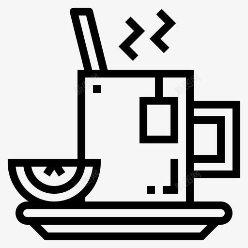 热饮料冬季69线性图标svg_新图网 https://ixintu.com 冬季69 热饮料 线性