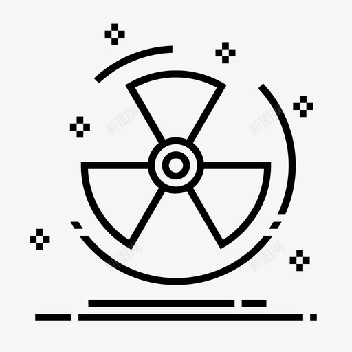 放射性危险科学图标svg_新图网 https://ixintu.com 危险 放射性 科学