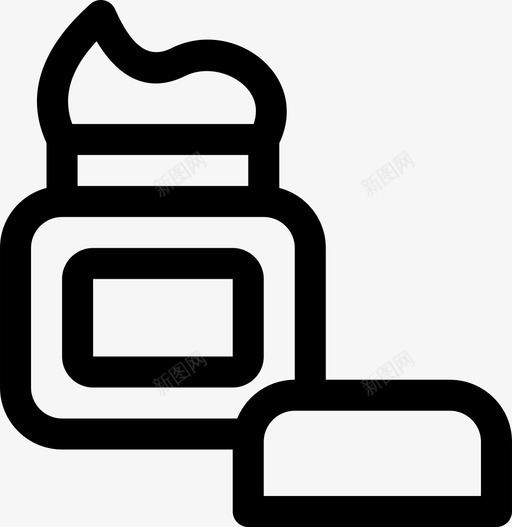 面霜护理罐子图标svg_新图网 https://ixintu.com 保湿 实用 护理 皮肤 罐子 面霜