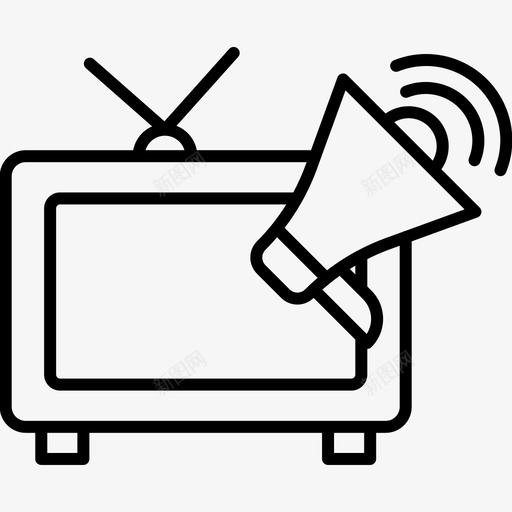 电视广告7提纲图标svg_新图网 https://ixintu.com 广告 提纲 电视