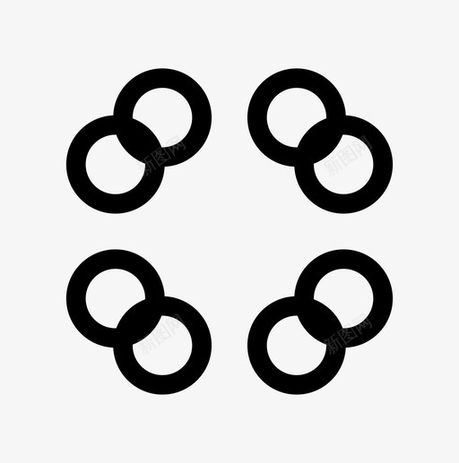 成对环群环图标svg_新图网 https://ixintu.com 四元 成对环 环 缓冲2 群 自旋
