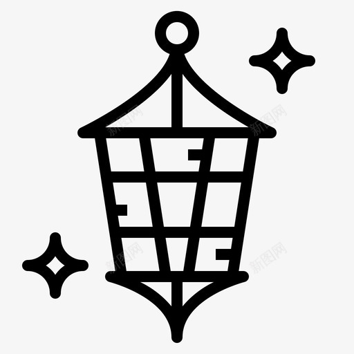 灯海盗10直线型图标svg_新图网 https://ixintu.com 海盗10 灯 直线型
