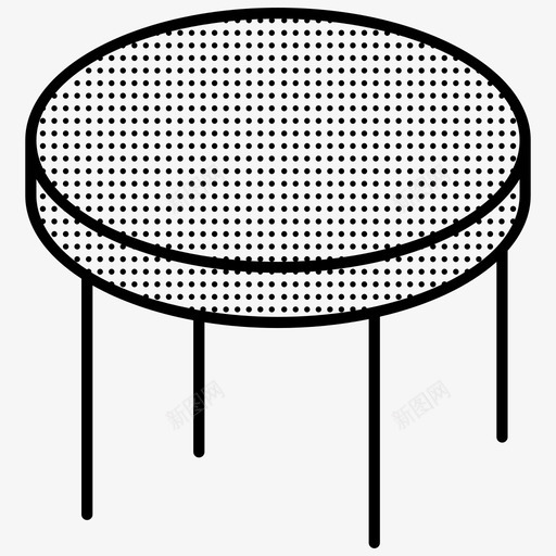 圆桌家具桌子星罗棋布图标svg_新图网 https://ixintu.com 圆桌 家具 星罗棋布 桌子