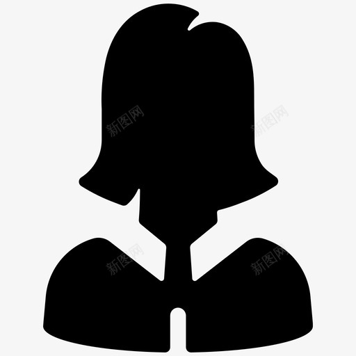 员工头像女性图标svg_新图网 https://ixintu.com 员工 头像 女性 用户 秘书