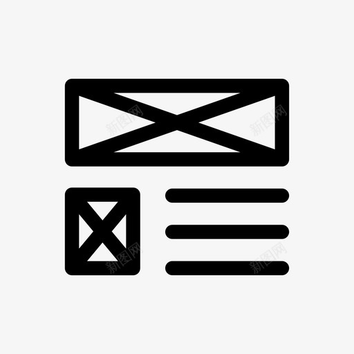线框用户界面图标svg_新图网 https://ixintu.com 用户体验 用户界面 线框 设计