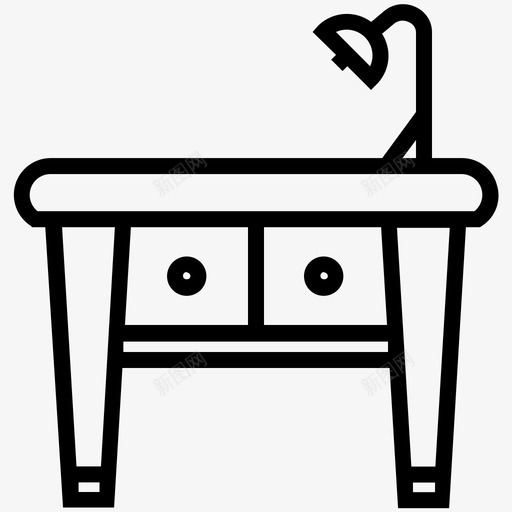 办公桌设备家具图标svg_新图网 https://ixintu.com 办公桌 家具 家居家具 桌子 设备