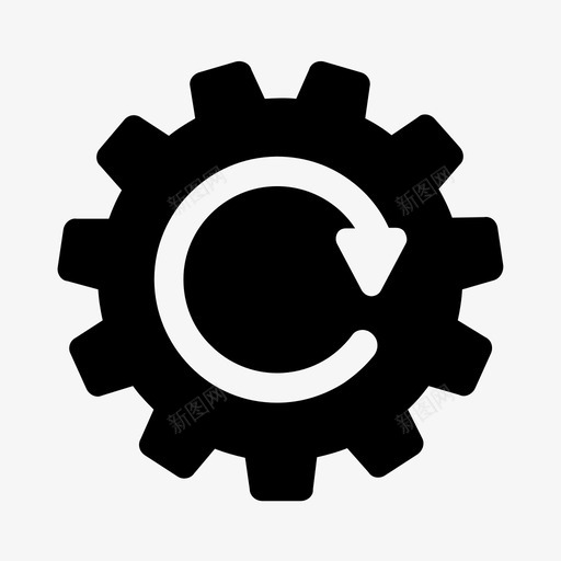 齿轮箭头小齿轮图标svg_新图网 https://ixintu.com 升级 小齿轮 箭头 设置 齿轮