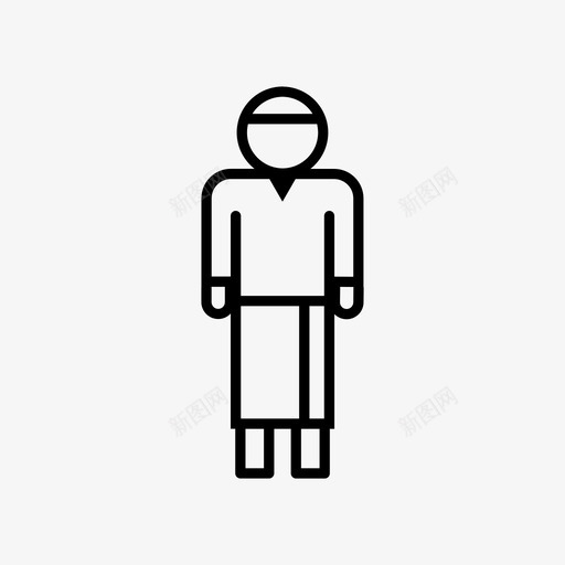 穆斯林男子穆斯林男子服装穆斯林人图标svg_新图网 https://ixintu.com 服装 男子 穆斯林