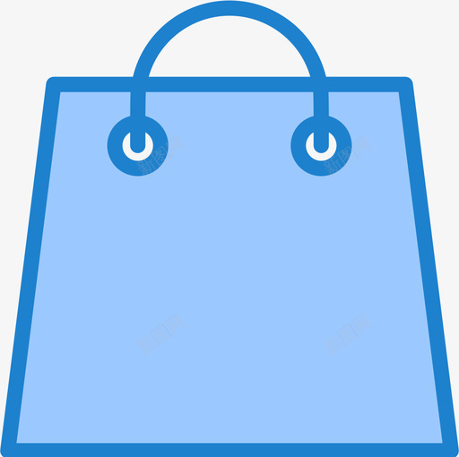 购物袋必需品在线营销3蓝色图标svg_新图网 https://ixintu.com 必需品在线营销3 蓝色 购物袋