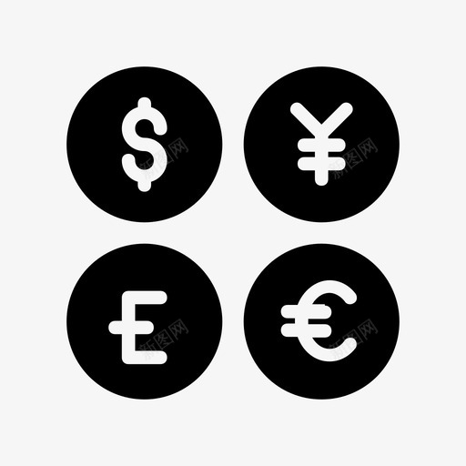 货币美元储蓄图标svg_新图网 https://ixintu.com 储蓄 图标 字形 日元 美元 行行 货币 银行