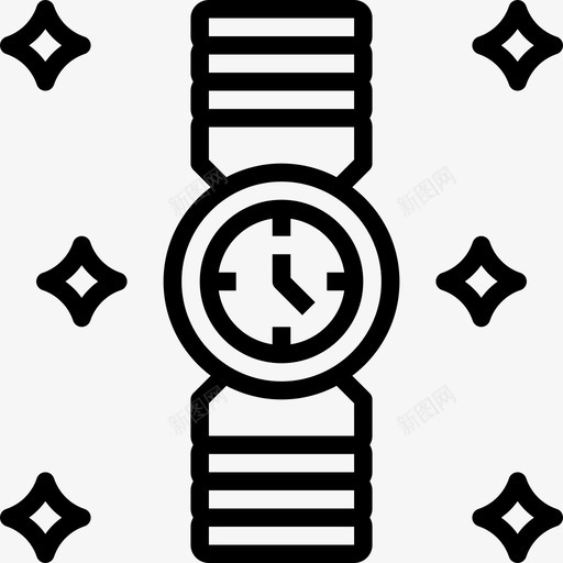 腕表嘻哈9线性图标svg_新图网 https://ixintu.com 嘻哈 线性 腕表