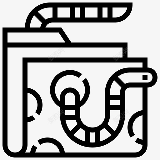 蠕虫病毒bug文件图标svg_新图网 https://ixintu.com bug 抢劫 攻击 文件 病毒 网络 蠕虫 黑客