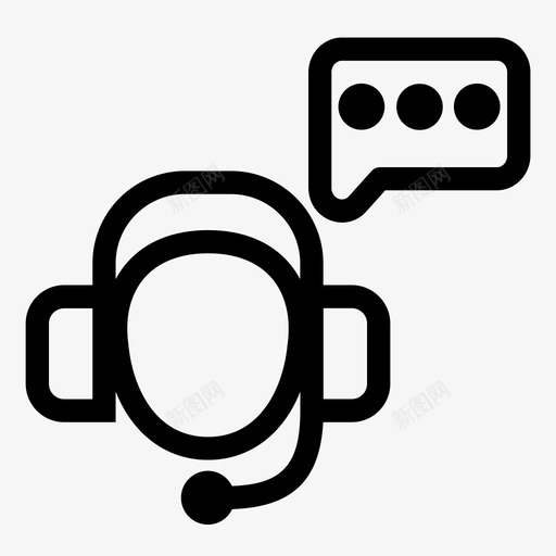 客户服务聊天电子商务图标svg_新图网 https://ixintu.com 客户服务 帮助 电子商务 电子商务概述 耳机 聊天 购物