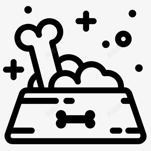 狗粮骨头宠物图标svg_新图网 https://ixintu.com 宠物 宠物食品 狗粮 狗骨头 骨头
