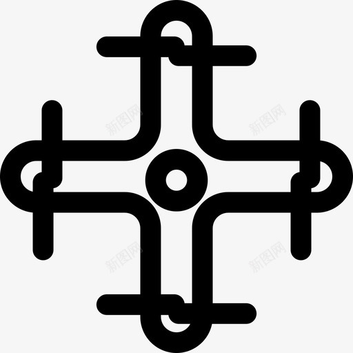 无人机机器人学38直线型图标svg_新图网 https://ixintu.com 无人机 机器人学38 直线型