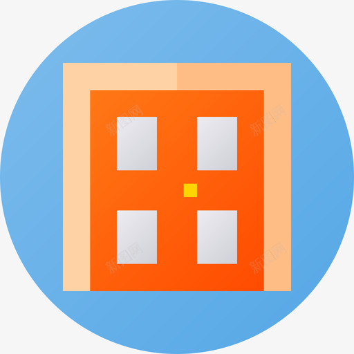 双门建筑27梯度图标svg_新图网 https://ixintu.com 双门 建筑27 梯度