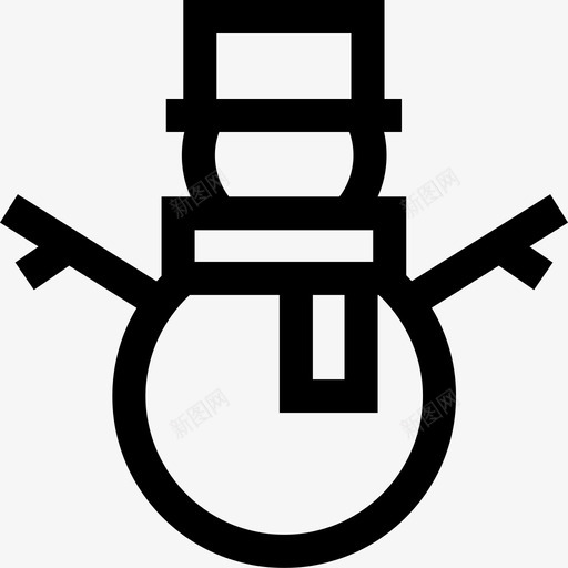 雪人圣诞146直系图标svg_新图网 https://ixintu.com 圣诞146 直系 雪人