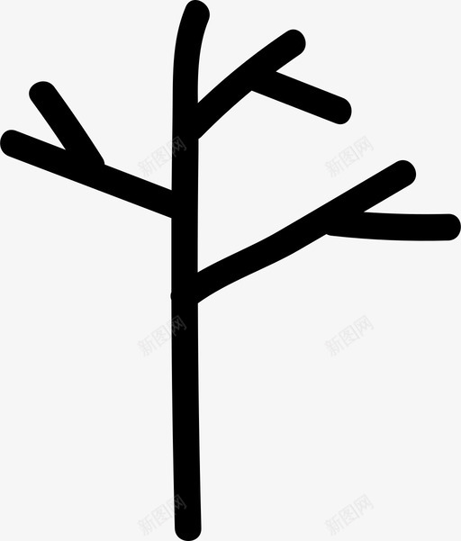 树枝光秃秃的骨架的图标svg_新图网 https://ixintu.com 光秃秃 冬天 树枝 细的 自然 自由 骨架