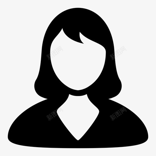 女孩头像脸图标svg_新图网 https://ixintu.com 头像 女孩 女性 学生和教育 用户 脸
