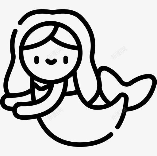 美人鱼童话3直系图标svg_新图网 https://ixintu.com 直系 童话3 美人鱼