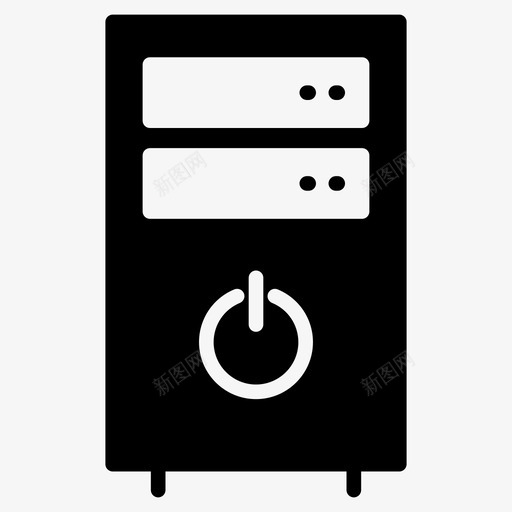 pc计算机计算机塔图标svg_新图网 https://ixintu.com 64像素 pc 主机 字形 电源 硬件 计算机 计算机塔