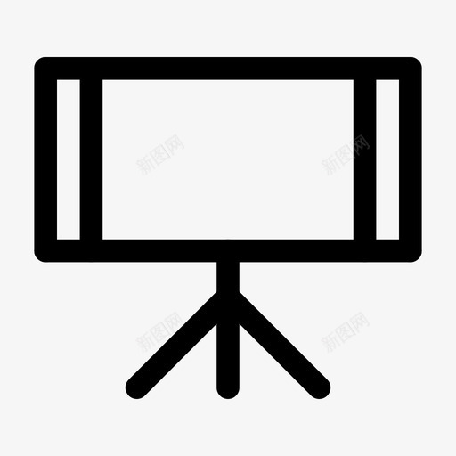 白板黑板画架图标svg_新图网 https://ixintu.com 带圆 文稿 演示 画架 白板 直线 黑板