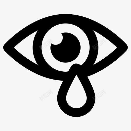 哭眼情图标svg_新图网 https://ixintu.com 哭 悲 情 泪 眼
