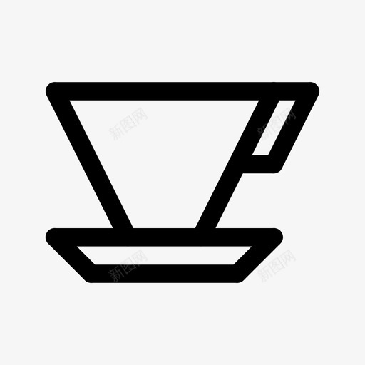 杯碟早餐咖啡图标svg_新图网 https://ixintu.com 咖啡 圆盖 早餐 杯碟 直线 马克