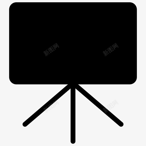 美术板画布教育图标svg_新图网 https://ixintu.com 学习 教育 演示 画布 白板 美术