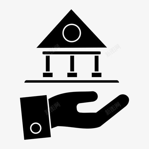 房贷银行价格图标svg_新图网 https://ixintu.com 价格 房产 房贷 银行 银行房产
