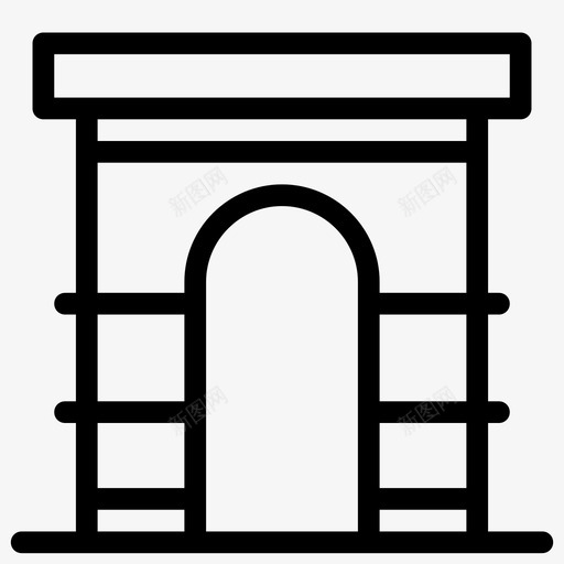巴黎凯旋门著名的地方地标图标svg_新图网 https://ixintu.com 世界 凯旋门 地方 地标 巴黎 著名