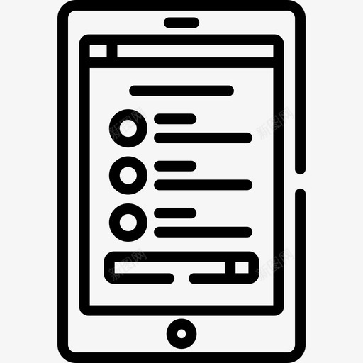 平板电脑用户体验线性图标svg_新图网 https://ixintu.com 体验 平板电脑 用户 线性