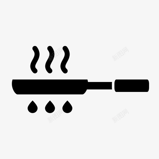 聚四氟乙烯烹饪滴水锅图标svg_新图网 https://ixintu.com 厨房用具 滴水 烹饪 煎锅 聚四氟乙烯