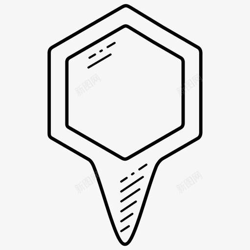 导航pin位置地图指针图标svg_新图网 https://ixintu.com 位置 地图指针 导航pin 搜索 标记