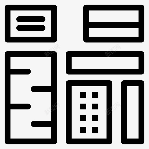 广告内容功能图标svg_新图网 https://ixintu.com 内容 功能 广告 数字营销和技术线 本地 高级